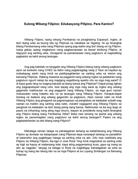 100+ Catchy Sulong Wikang Filipino .